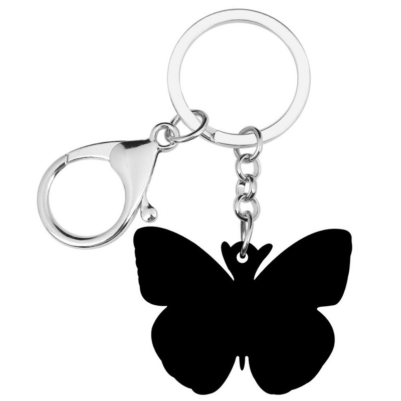 Bonsny Akrilni žuti privjesci s leptirima Privjesci za ključeve Insekti Životinje Privjesci za ključeve Nakit za žene Dječja modna torba za poklone Dodaci