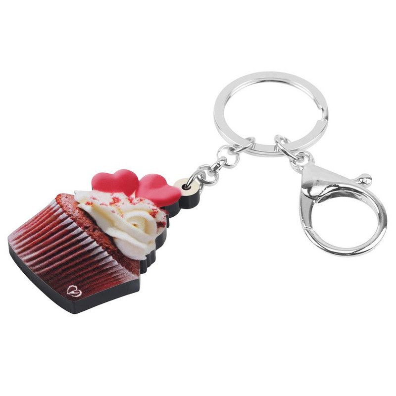 Bonsny Akril Valentinovo Love Cupcake Privjesci Prstenovi Torba Auto Torbica Dekoracije Privjesci Za Žene Djevojke Tinejdžerke Privjesci Poklon