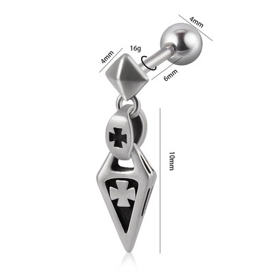 1 buc. Cercei pentru cartilaj de trandafir Helix Stud Piercing Zircon Gem Drop Ureche Manșetă Clip pe cercei Oreja Ring Bijuterii pentru corp