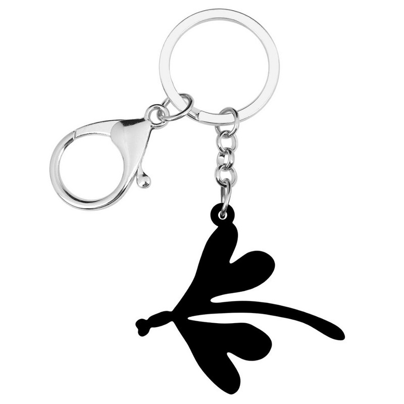 Bonsny akrilni crveni vilin konjic privjesak za ključeve dugi kukac životinja privjesak za ključeve nakit poklon za žene ljubavnice za djecu rođendanska poklon torba privjesci