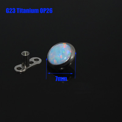 1 buc 4mm&5mm&6mm&7mm Top Titan G23 Opal Stone Ancoră Dermală Skin Diver Top Fashipin Body Piercing Bijuterii