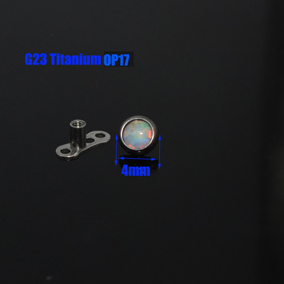 1 buc 4mm&5mm&6mm&7mm Top Titan G23 Opal Stone Ancoră Dermală Skin Diver Top Fashipin Body Piercing Bijuterii