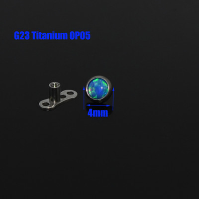 1 buc 4mm&5mm&6mm&7mm Top Titan G23 Opal Stone Ancoră Dermală Skin Diver Top Fashipin Body Piercing Bijuterii