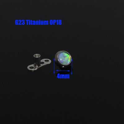 1 buc 4mm&5mm&6mm&7mm Top Titan G23 Opal Stone Ancoră Dermală Skin Diver Top Fashipin Body Piercing Bijuterii