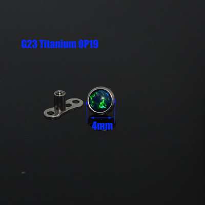 1 buc 4mm&5mm&6mm&7mm Top Titan G23 Opal Stone Ancoră Dermală Skin Diver Top Fashipin Body Piercing Bijuterii