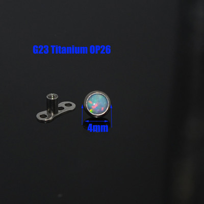 1 buc 4mm&5mm&6mm&7mm Top Titan G23 Opal Stone Ancoră Dermală Skin Diver Top Fashipin Body Piercing Bijuterii