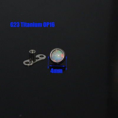 1 buc 4mm&5mm&6mm&7mm Top Titan G23 Opal Stone Ancoră Dermală Skin Diver Top Fashipin Body Piercing Bijuterii