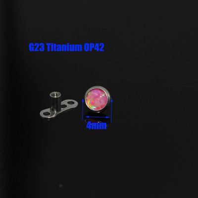 1 buc 4mm&5mm&6mm&7mm Top Titan G23 Opal Stone Ancoră Dermală Skin Diver Top Fashipin Body Piercing Bijuterii