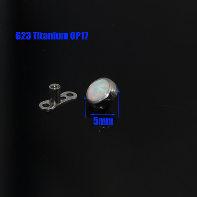 1 buc 4mm&5mm&6mm&7mm Top Titan G23 Opal Stone Ancoră Dermală Skin Diver Top Fashipin Body Piercing Bijuterii
