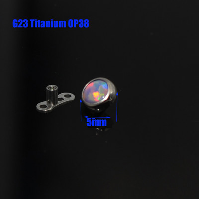 1 buc 4mm&5mm&6mm&7mm Top Titan G23 Opal Stone Ancoră Dermală Skin Diver Top Fashipin Body Piercing Bijuterii