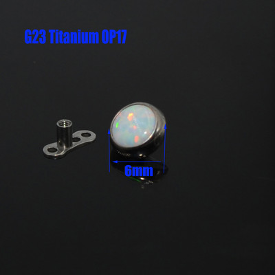 1 buc 4mm&5mm&6mm&7mm Top Titan G23 Opal Stone Ancoră Dermală Skin Diver Top Fashipin Body Piercing Bijuterii