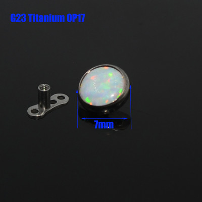 1 buc 4mm&5mm&6mm&7mm Top Titan G23 Opal Stone Ancoră Dermală Skin Diver Top Fashipin Body Piercing Bijuterii