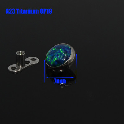1 buc 4mm&5mm&6mm&7mm Top Titan G23 Opal Stone Ancoră Dermală Skin Diver Top Fashipin Body Piercing Bijuterii