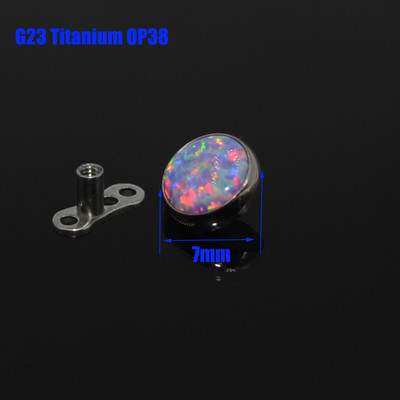 1 buc 4mm&5mm&6mm&7mm Top Titan G23 Opal Stone Ancoră Dermală Skin Diver Top Fashipin Body Piercing Bijuterii