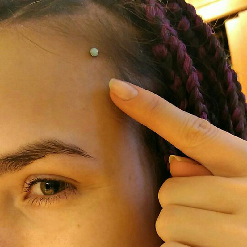 1 buc 4mm&5mm&6mm&7mm Top Titan G23 Opal Stone Ancoră Dermală Skin Diver Top Fashipin Body Piercing Bijuterii