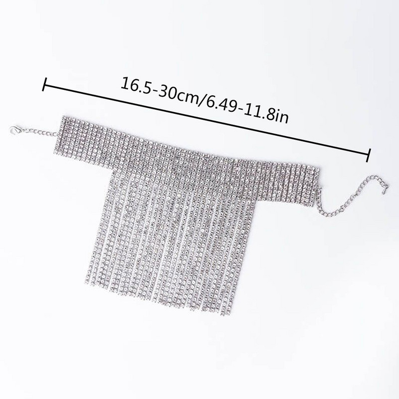 Boho vještački dijamant s kićankama s lancem za gležnjeve Nakit za noge za žene Bling Bijoux Femme sandale Goth noge Narukvica za gležanj Šarm Srebrni dar