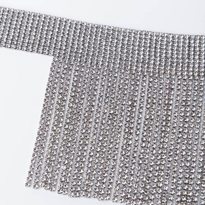 Boho vještački dijamant s kićankama s lancem za gležnjeve Nakit za noge za žene Bling Bijoux Femme sandale Goth noge Narukvica za gležanj Šarm Srebrni dar