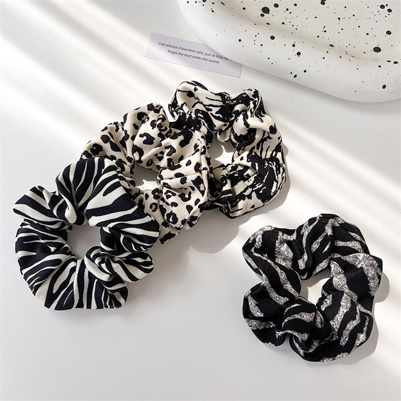 Toamna 2022 îngroșat retro zebră model funie de păr leopard accesorii de păr pentru femei moda coreeană scrunchies de dimensiuni mari