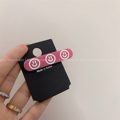 2023 Noua modă de primăvară roz cu fața zâmbitoare din rășină Agrafe pentru picior de rață Accesorii de păr pentru femei Cadou de petrecere de aniversare pentru fete