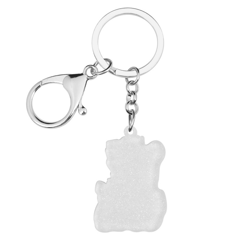 BONSNY Majčin dan Akrilni slatki jorkširski psi Privjesci za ključeve Prsten Modni ljubimci Privjesak za ključeve Nakit za žene Djevojke Tinejdžeri Darovi