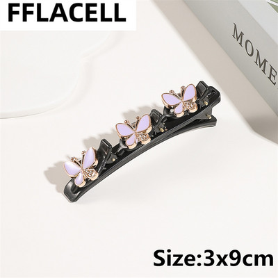 1 τμχ Μόδα Γυναικείες πλεξούδα με στρας λουλούδια φουρκέτες Barrettes για κορίτσι Γλυκά κομψά κτυπήματα Κλιπ κεφαλής Αξεσουάρ μαλλιών