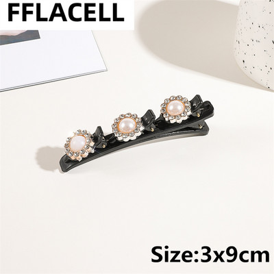 1 τμχ Μόδα Γυναικείες πλεξούδα με στρας λουλούδια φουρκέτες Barrettes για κορίτσι Γλυκά κομψά κτυπήματα Κλιπ κεφαλής Αξεσουάρ μαλλιών