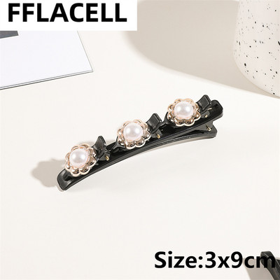 1 τμχ Μόδα Γυναικείες πλεξούδα με στρας λουλούδια φουρκέτες Barrettes για κορίτσι Γλυκά κομψά κτυπήματα Κλιπ κεφαλής Αξεσουάρ μαλλιών