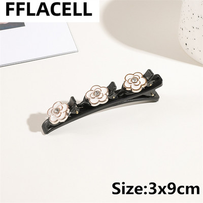 1 τμχ Μόδα Γυναικείες πλεξούδα με στρας λουλούδια φουρκέτες Barrettes για κορίτσι Γλυκά κομψά κτυπήματα Κλιπ κεφαλής Αξεσουάρ μαλλιών