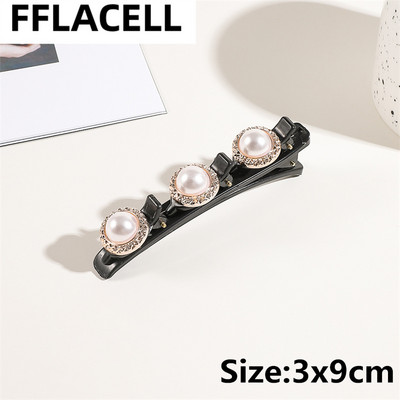 1 τμχ Μόδα Γυναικείες πλεξούδα με στρας λουλούδια φουρκέτες Barrettes για κορίτσι Γλυκά κομψά κτυπήματα Κλιπ κεφαλής Αξεσουάρ μαλλιών