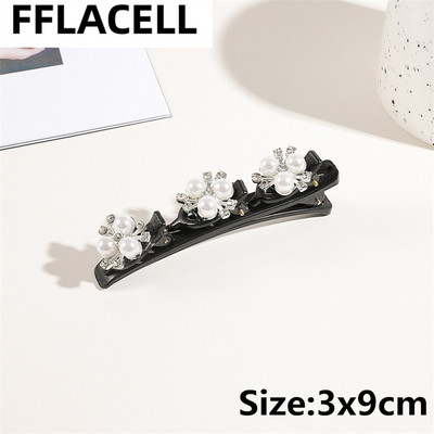 1 τμχ Μόδα Γυναικείες πλεξούδα με στρας λουλούδια φουρκέτες Barrettes για κορίτσι Γλυκά κομψά κτυπήματα Κλιπ κεφαλής Αξεσουάρ μαλλιών