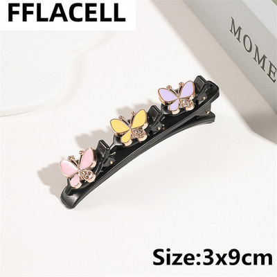 1 τμχ Μόδα Γυναικείες πλεξούδα με στρας λουλούδια φουρκέτες Barrettes για κορίτσι Γλυκά κομψά κτυπήματα Κλιπ κεφαλής Αξεσουάρ μαλλιών