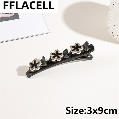 1 τμχ Μόδα Γυναικείες πλεξούδα με στρας λουλούδια φουρκέτες Barrettes για κορίτσι Γλυκά κομψά κτυπήματα Κλιπ κεφαλής Αξεσουάρ μαλλιών