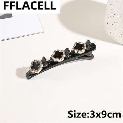 1 τμχ Μόδα Γυναικείες πλεξούδα με στρας λουλούδια φουρκέτες Barrettes για κορίτσι Γλυκά κομψά κτυπήματα Κλιπ κεφαλής Αξεσουάρ μαλλιών