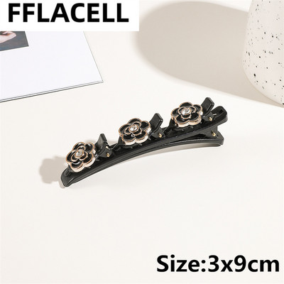 1 τμχ Μόδα Γυναικείες πλεξούδα με στρας λουλούδια φουρκέτες Barrettes για κορίτσι Γλυκά κομψά κτυπήματα Κλιπ κεφαλής Αξεσουάρ μαλλιών