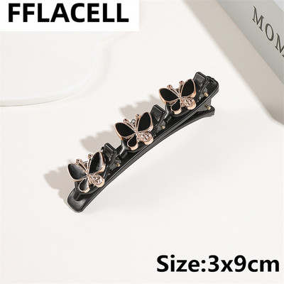 1 τμχ Μόδα Γυναικείες πλεξούδα με στρας λουλούδια φουρκέτες Barrettes για κορίτσι Γλυκά κομψά κτυπήματα Κλιπ κεφαλής Αξεσουάρ μαλλιών