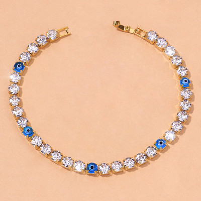 Crystal Evil Eye bokalánc láb láb boka karkötő lánc Goth tenisz lánc strassz láb ékszer mezítlábas szandál nőknek ajándék