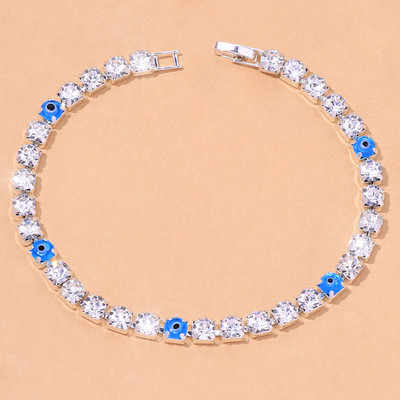 Crystal Evil Eye bokalánc láb láb boka karkötő lánc Goth tenisz lánc strassz láb ékszer mezítlábas szandál nőknek ajándék