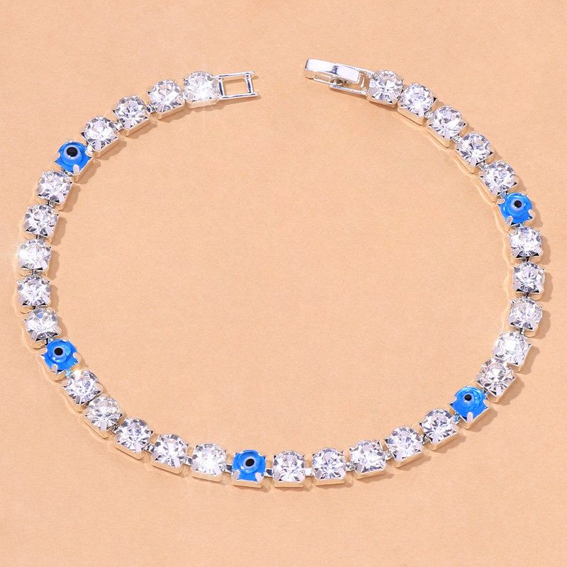 Crystal Evil Eye bokalánc láb láb boka karkötő lánc Goth tenisz lánc strassz láb ékszer mezítlábas szandál nőknek ajándék