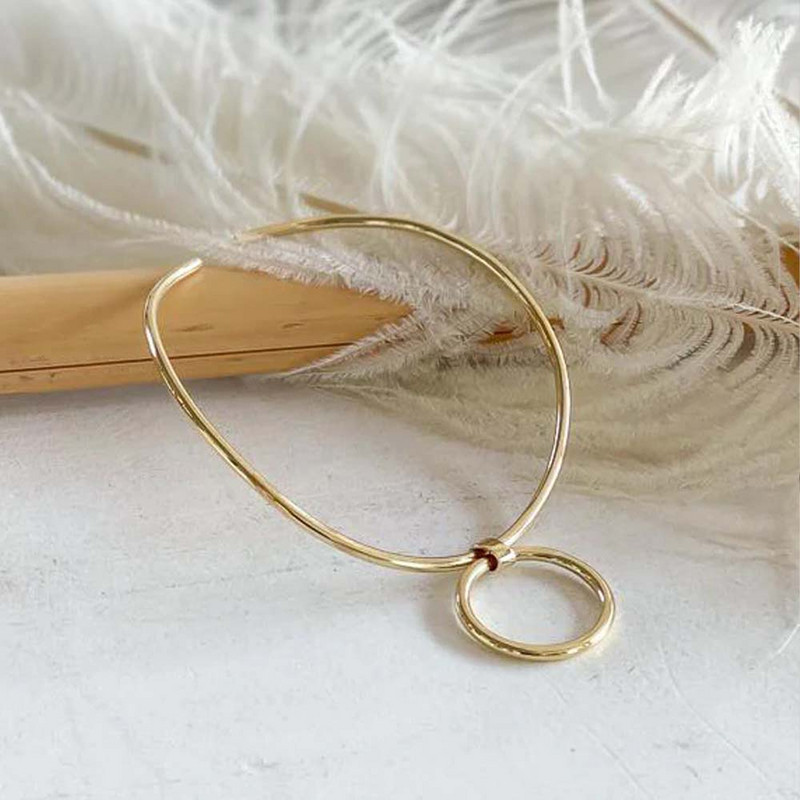 Modni nepravilni okrugli metalni gležanj Nožni lanac Veliki krug Šarm Ženske bosonoge sandale Narukvica Gležanj na nozi Nakit za plažu