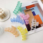 Ljeto 2022. Francuska kandža za kosu od morskog psa Ukosnice u boji želea Držači za rep Ženski dodaci za kosu