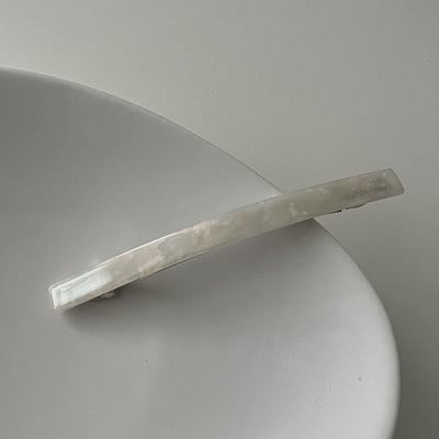 Korejska modna biserno bijela kopča s riječima Proljetna kopča za kosu Acetat Leopard print Kopca za konjski rep Tanka kopča Ženski dodaci za kosu