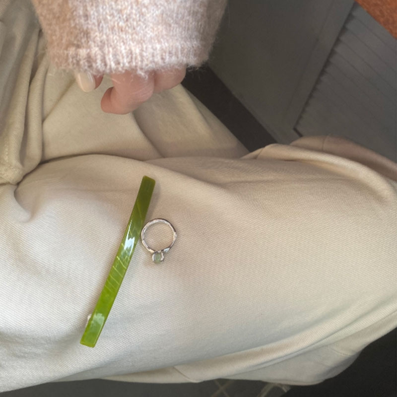 Korejska modna biserno bijela kopča s riječima Proljetna kopča za kosu Acetat Leopard print Kopca za konjski rep Tanka kopča Ženski dodaci za kosu