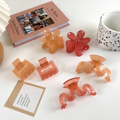 2022. proljetna prozirna ružičasta slatka kosa, kopča, ukosnica, kandža za kosu, dodaci za kosu, poklon za djevojke