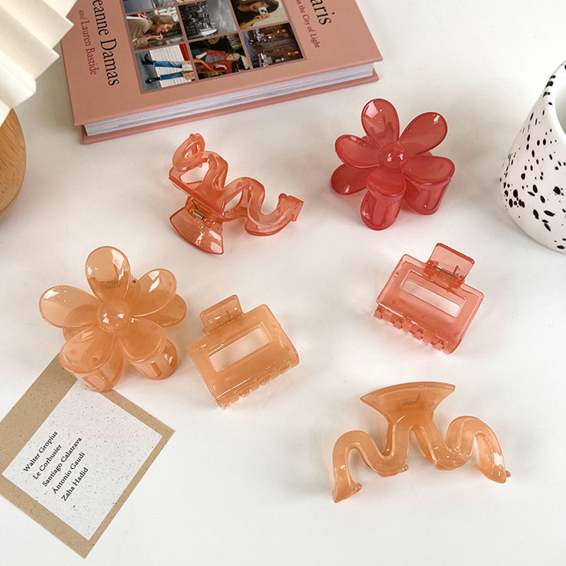 2022. proljetna prozirna ružičasta slatka kosa, kopča, ukosnica, kandža za kosu, dodaci za kosu, poklon za djevojke