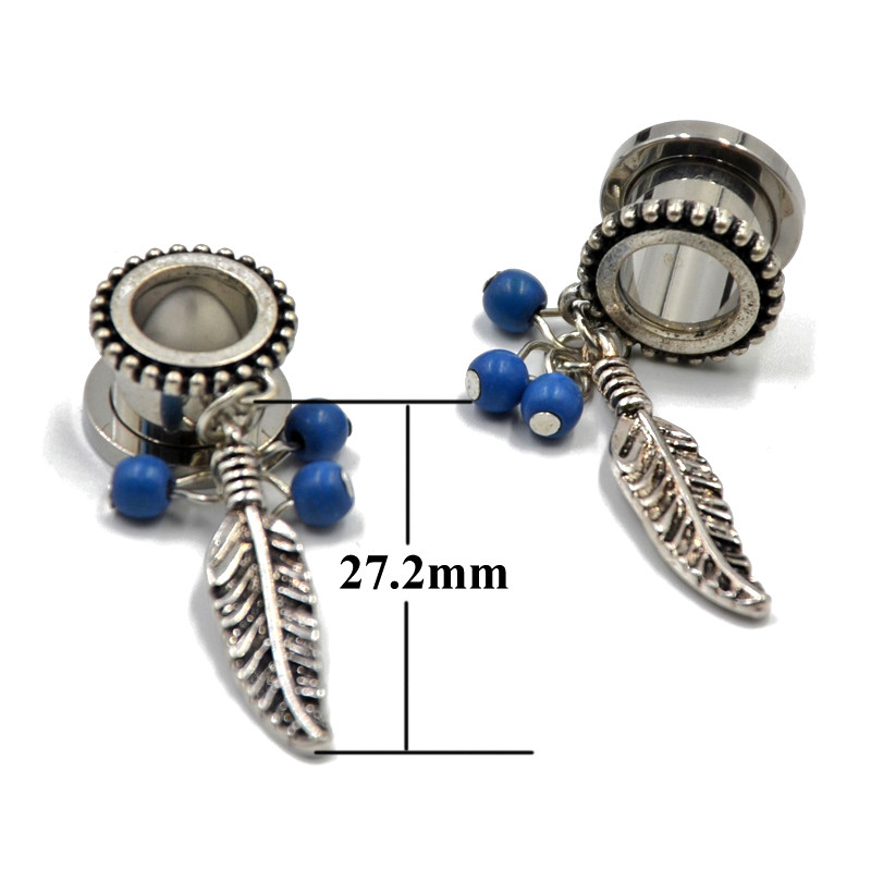 PAR OUIJA Catcher Wing Viseći vijak Fit Tunel za uho Mjerni čepovi Piercing Expander Stretchers Antikni uteg za uho 8-16 mm