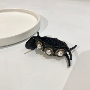 FFLACELL 2021 nou stil coreean agrafă drăguță panglică fundă imitație de perle banane agrafă de păr femei accesorii de păr la modă