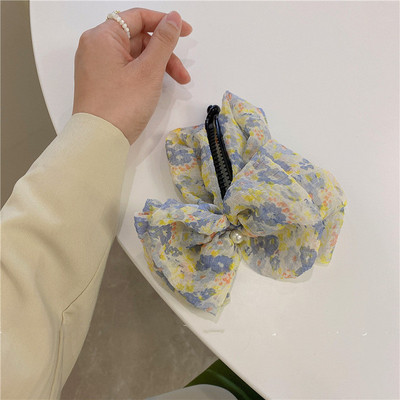 FFLACELL 2021 nou stil coreean agrafă drăguță panglică fundă imitație de perle banane agrafă de păr femei accesorii de păr la modă