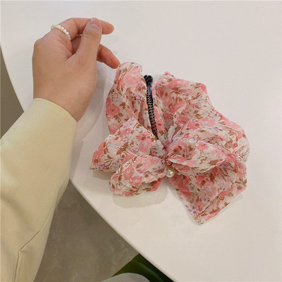 FFLACELL 2021 nou stil coreean agrafă drăguță panglică fundă imitație de perle banane agrafă de păr femei accesorii de păr la modă