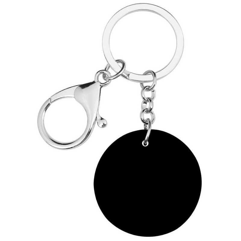 Bonsny Akrilni Halloween Okrugla lubanja Grimase Privjesci za ključeve Veliki privjesak za ključeve Nakit za žene Muškarci Klasični poklon za zabavu