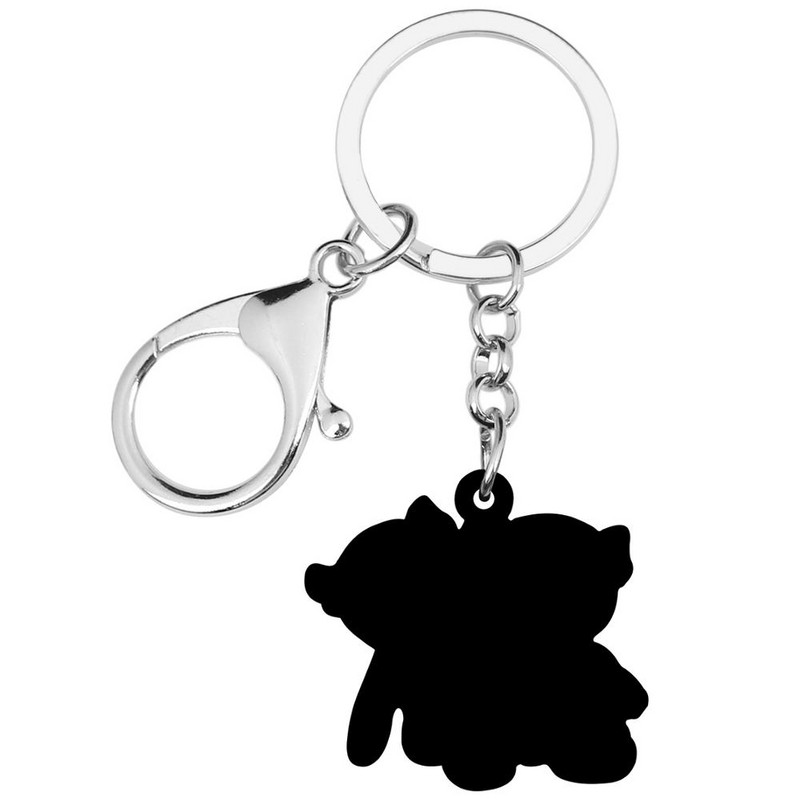 Bonsny Akrilno Valentinovo Par Lover Medvjed Privjesak Prsten Torbica Auto Torbica Dekoracija Privjesak Za Žene Djevojke Teen Šarm Poklon